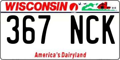 WI license plate 367NCK