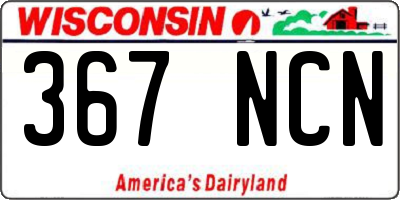 WI license plate 367NCN