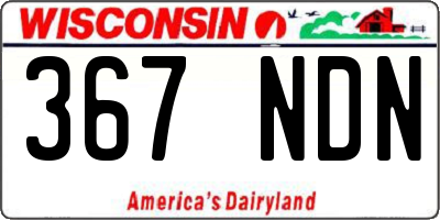 WI license plate 367NDN