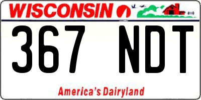 WI license plate 367NDT