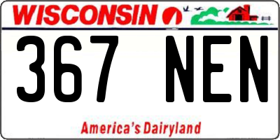 WI license plate 367NEN