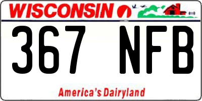 WI license plate 367NFB