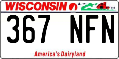 WI license plate 367NFN
