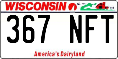 WI license plate 367NFT