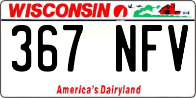 WI license plate 367NFV