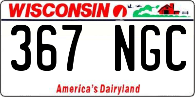 WI license plate 367NGC