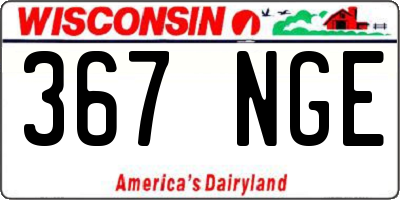 WI license plate 367NGE