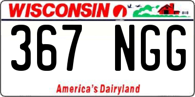 WI license plate 367NGG