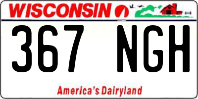 WI license plate 367NGH