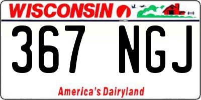 WI license plate 367NGJ