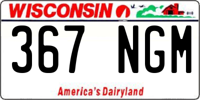 WI license plate 367NGM