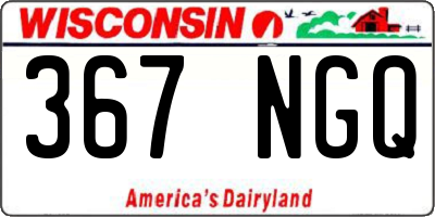 WI license plate 367NGQ