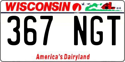 WI license plate 367NGT