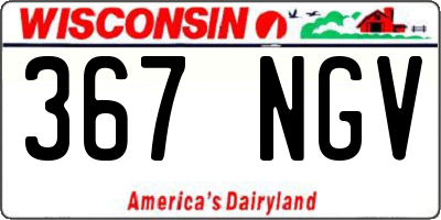 WI license plate 367NGV