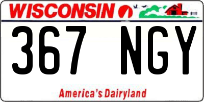 WI license plate 367NGY
