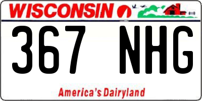 WI license plate 367NHG