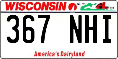 WI license plate 367NHI
