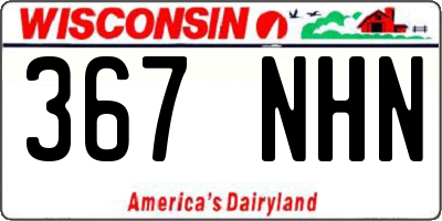 WI license plate 367NHN
