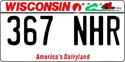 WI license plate 367NHR