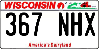 WI license plate 367NHX