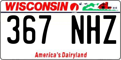 WI license plate 367NHZ