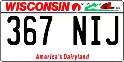 WI license plate 367NIJ