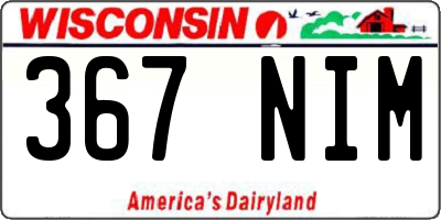 WI license plate 367NIM