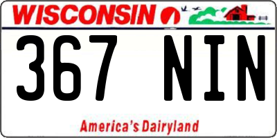 WI license plate 367NIN