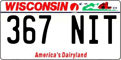 WI license plate 367NIT