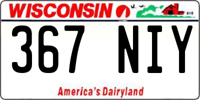WI license plate 367NIY
