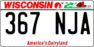WI license plate 367NJA