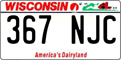 WI license plate 367NJC