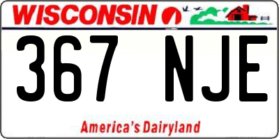 WI license plate 367NJE