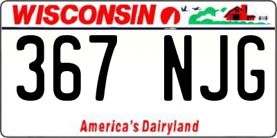 WI license plate 367NJG