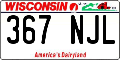 WI license plate 367NJL