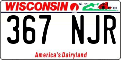 WI license plate 367NJR