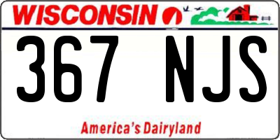 WI license plate 367NJS