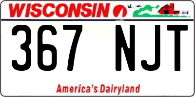 WI license plate 367NJT
