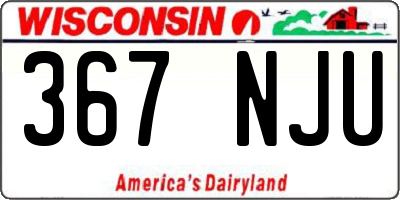 WI license plate 367NJU