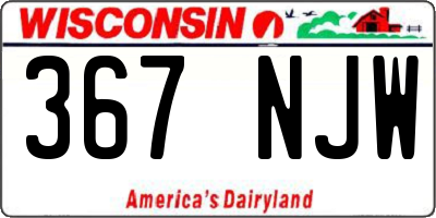 WI license plate 367NJW