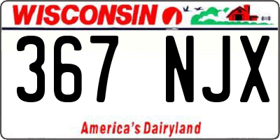 WI license plate 367NJX