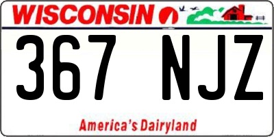 WI license plate 367NJZ