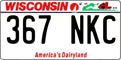 WI license plate 367NKC