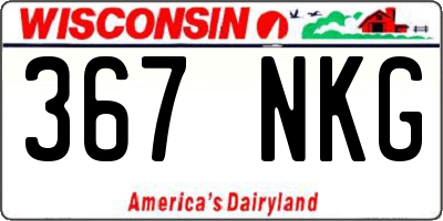WI license plate 367NKG