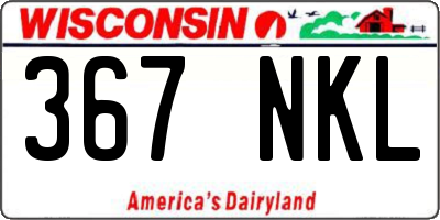 WI license plate 367NKL