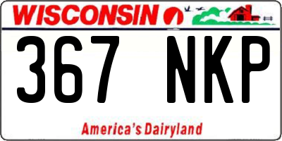 WI license plate 367NKP