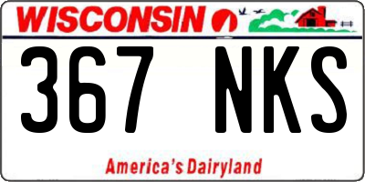 WI license plate 367NKS