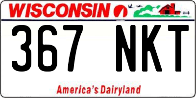 WI license plate 367NKT