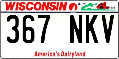 WI license plate 367NKV