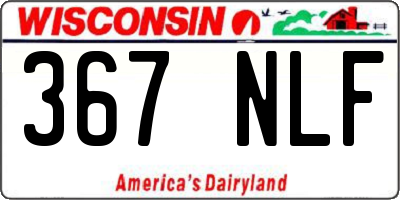 WI license plate 367NLF
